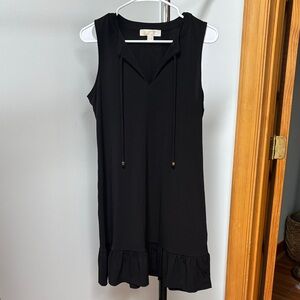 MICHAEL Michael Kors Black Ruffle Hem Mini Dress